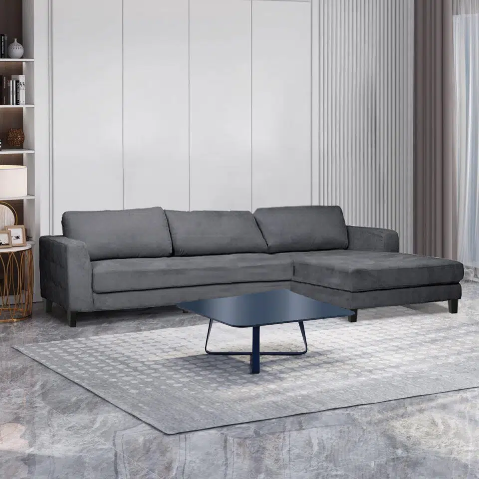 Dekalb 3 Seater L-Shape Velvet Sofa