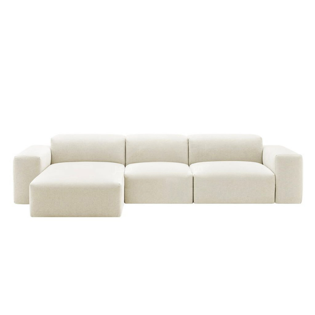 Dennes 3 Seater L-Shape Polyester Sofa
