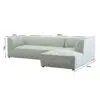 Harmony 3 Seater L-Shape Polyester Sofa