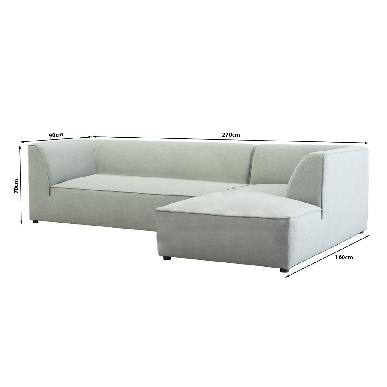 Harmony 3 Seater L-Shape Polyester Sofa