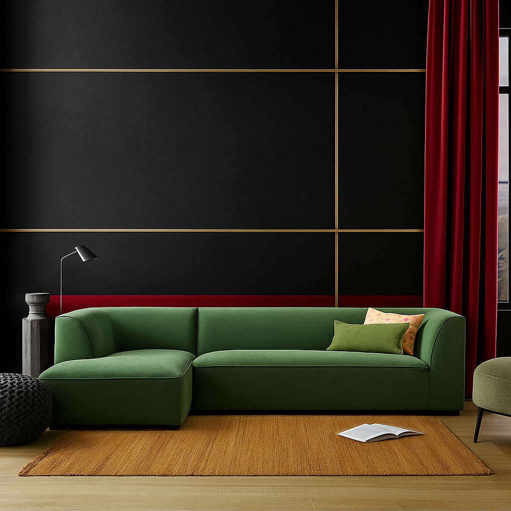 Harmony 3 Seater L-Shape Polyester Sofa