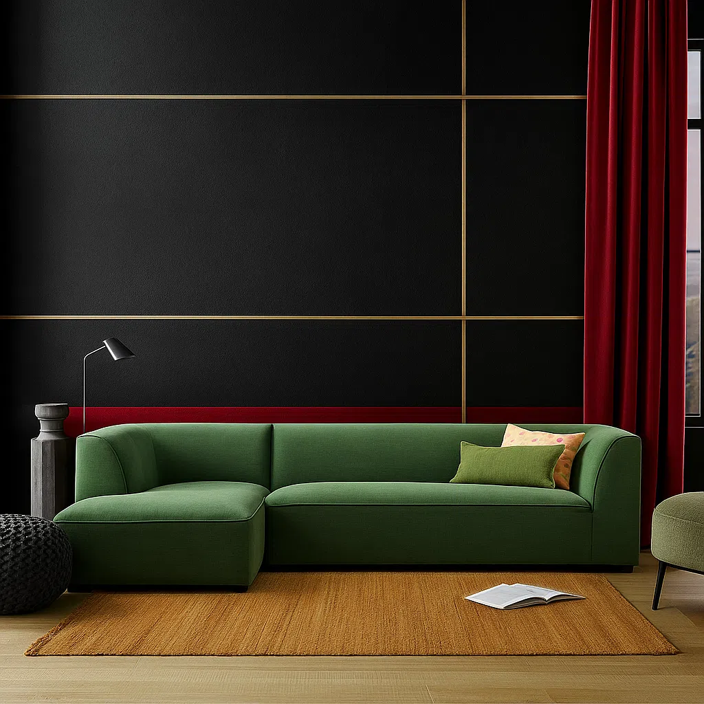 Harmony 3 Seater L-Shape Polyester Sofa