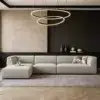 Newport 3 Seater L-Shape Velvet Sofa