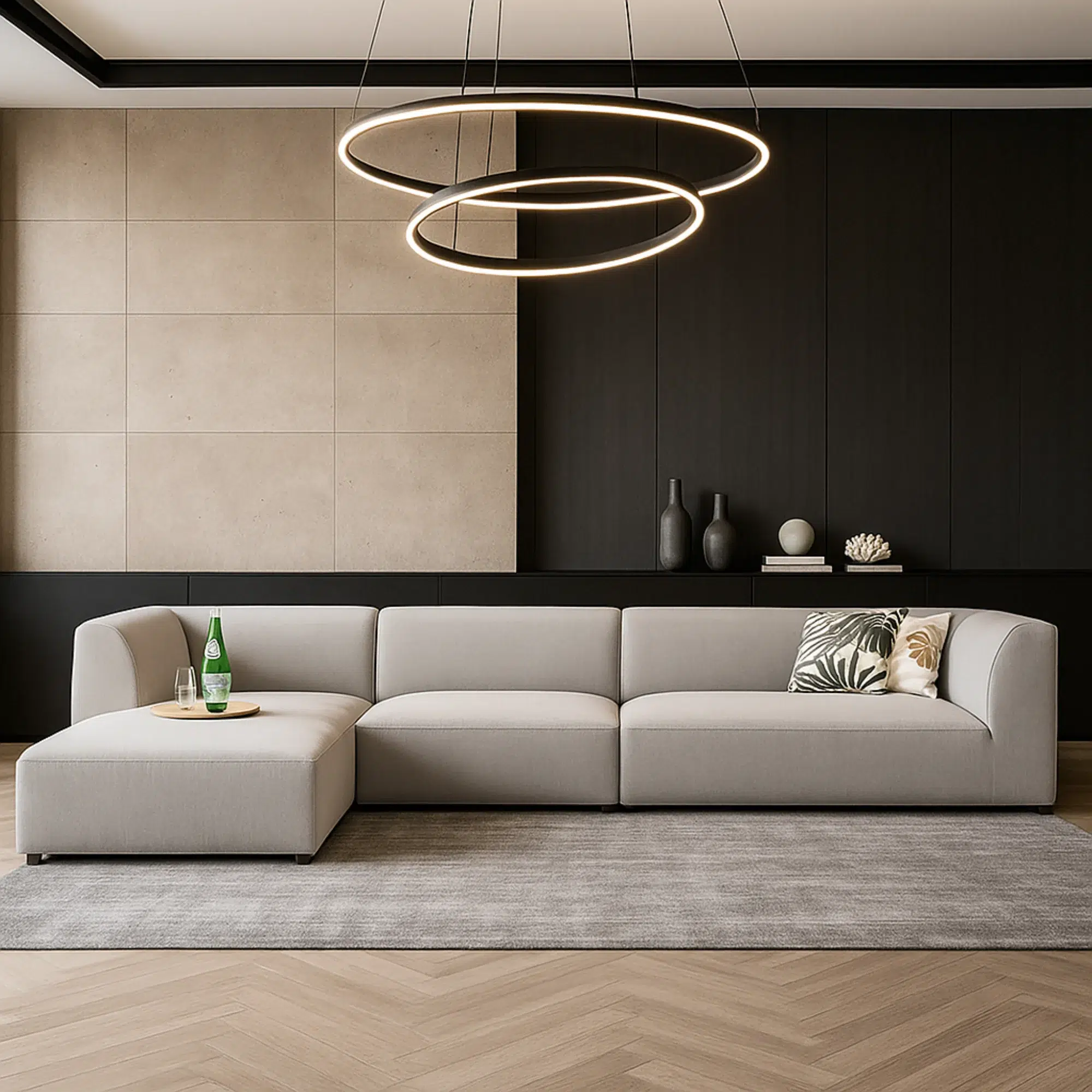 Newport 3 Seater L-Shape Velvet Sofa