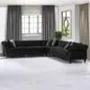 Parry 5 Seater L-Shape Velvet Sofa