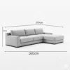 Rawcliffe 3 Seater L-Shape Velvet Sofa
