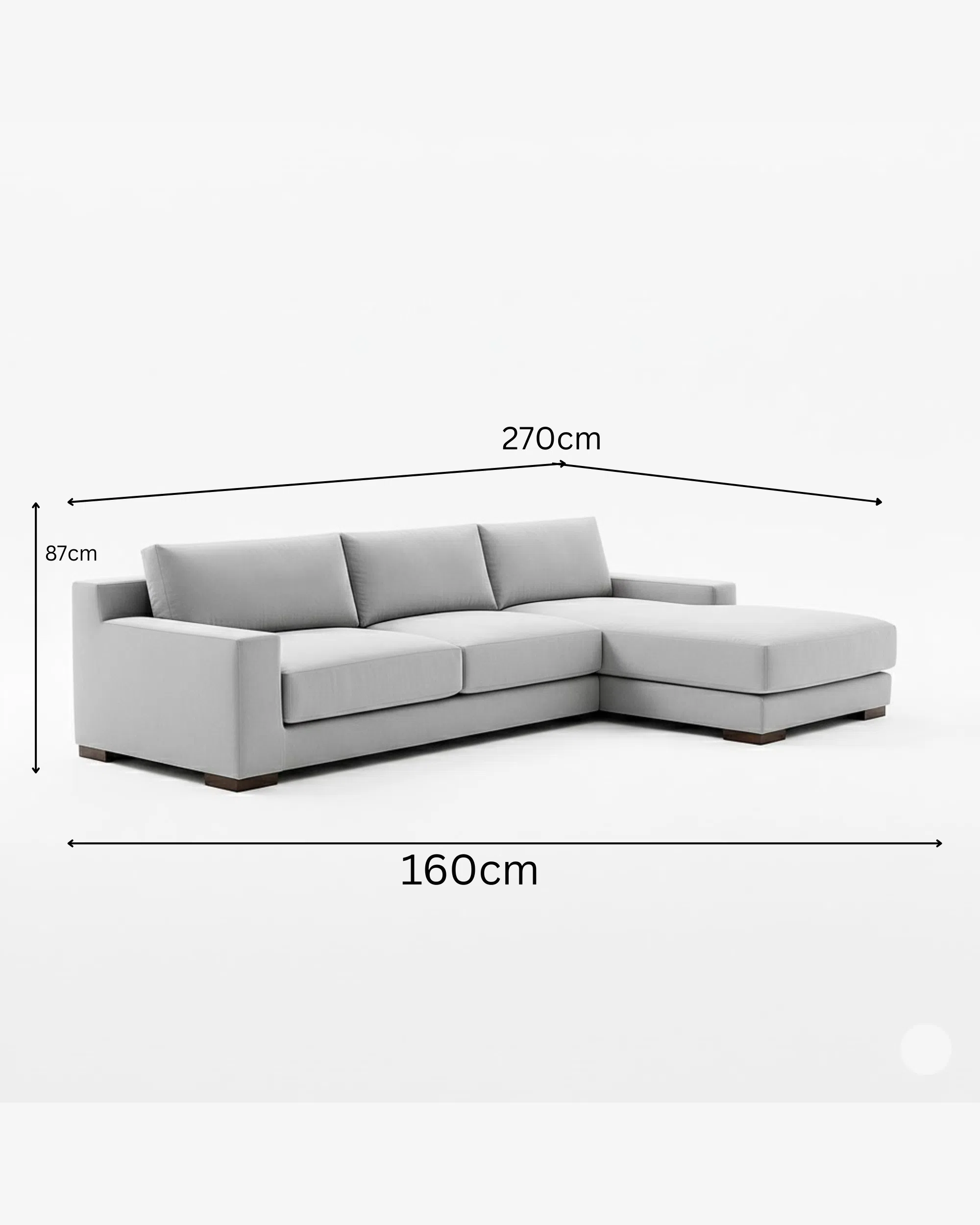Rawcliffe 3 Seater L-Shape Velvet Sofa