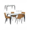 Samson 4 Seater Dining Table Set – Gold