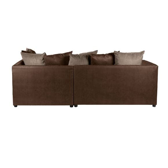 Winston 3 Seater L-Shape Velvet Sofa – Brown
