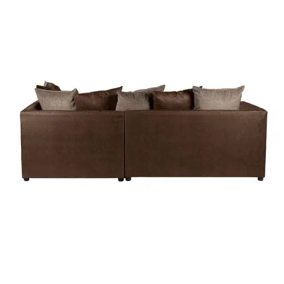 Winston 3 Seater L-Shape Velvet Sofa – Brown