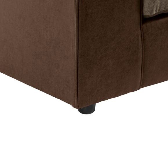 Winston 3 Seater L-Shape Velvet Sofa – Brown