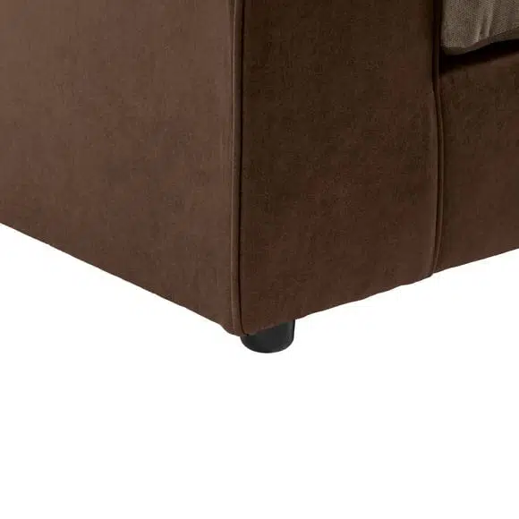 Winston 3 Seater L-Shape Velvet Sofa – Brown