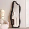 Abrey Wave Velvet Floor or Hanging Mirror