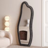 Abrey Wave Velvet Floor or Hanging Mirror