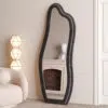 Abrey Wave Velvet Floor or Hanging Mirror