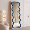 Vanity Wave Velvet Floor or Hanging Mirror