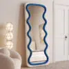 Vanity Wave Velvet Floor or Hanging Mirror