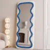 Vanity Wave Velvet Floor or Hanging Mirror