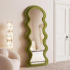 Surface Wave Velvet Floor or Hanging Mirror