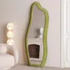 Abrey Wave Velvet Floor or Hanging Mirror
