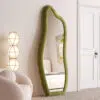 Abrey Wave Velvet Floor or Hanging Mirror