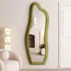 Abrey Wave Velvet Floor or Hanging Mirror