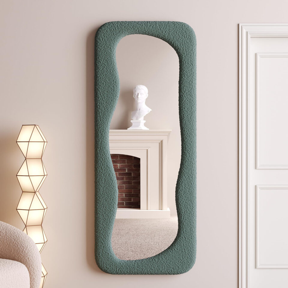 Hovet Wave Boucle Floor or Hanging Mirror…