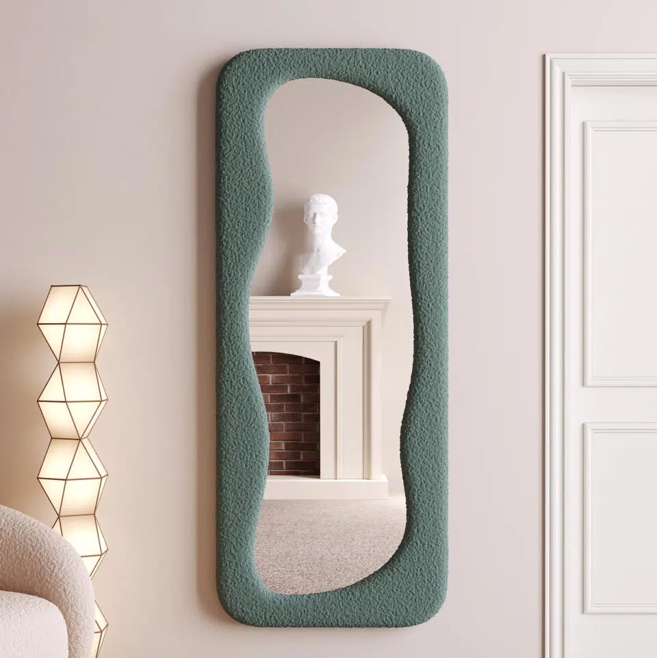 Hovet Wave Boucle Floor or Hanging Mirror