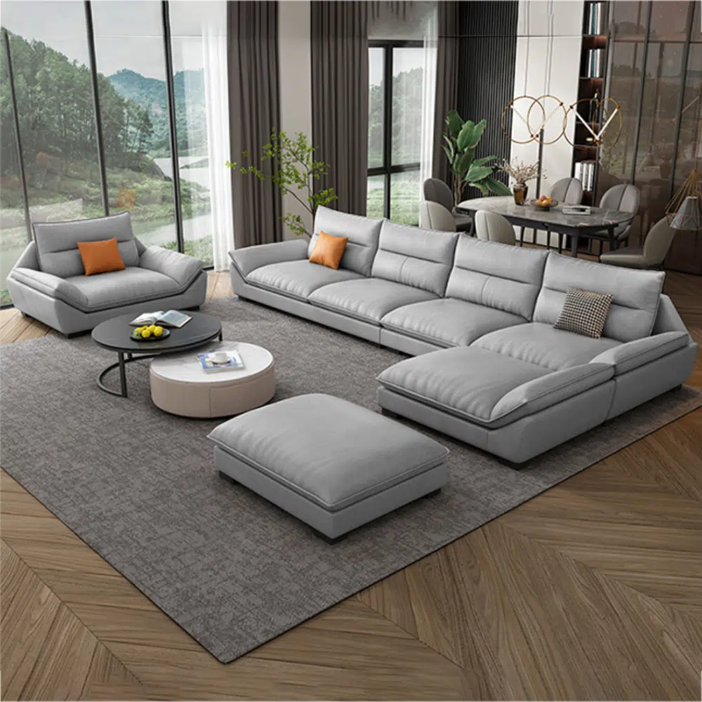 Gazini 6 Seater Sectional Leather Sofa