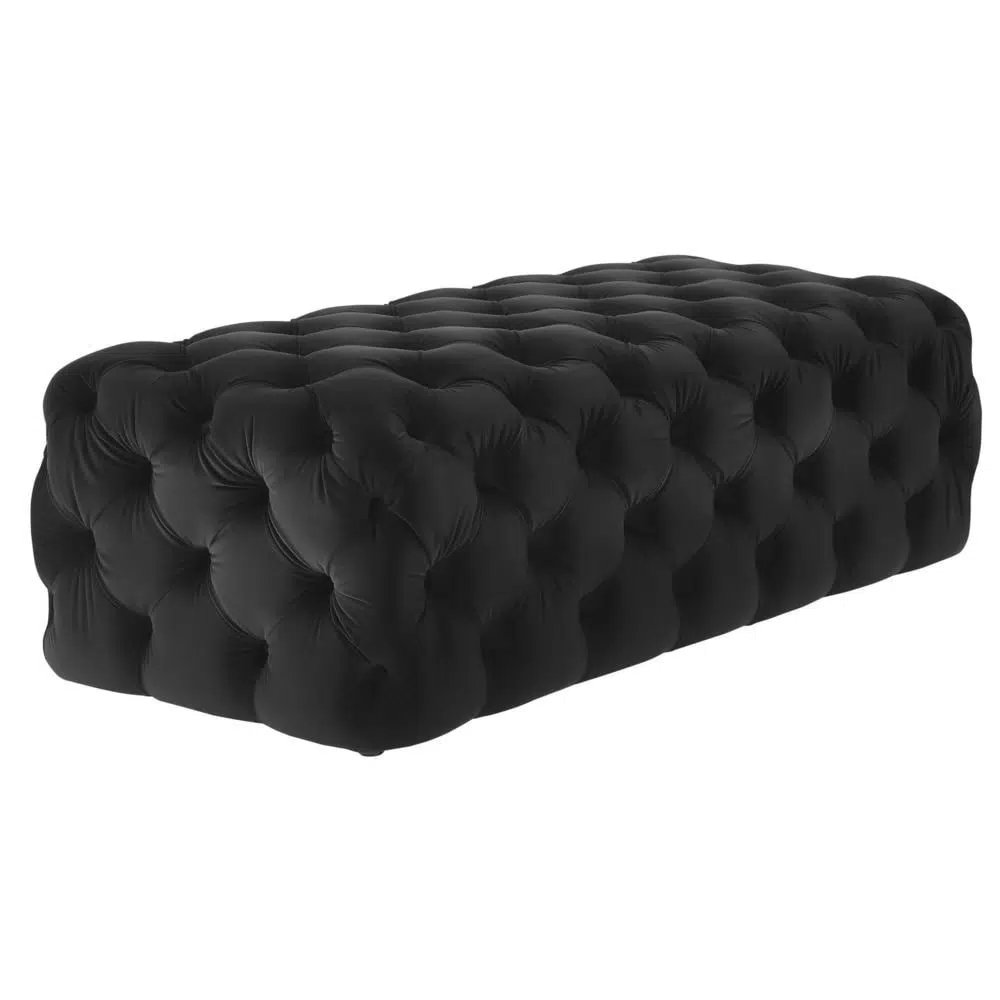 Kelemen Long Velvet Ottoman Bench