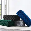 Kelemen Long Velvet Ottoman Bench