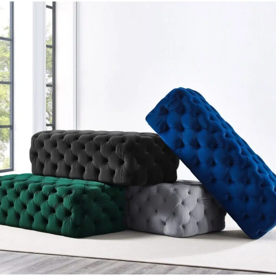 Kelemen Long Velvet Ottoman Bench…