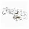 Kristel 7-Seater Leather L-Shape Corner Sofa