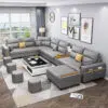 Kristel 7-Seater Leather L-Shape Corner Sofa