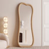 Bevel Wave Velvet Floor or Hanging Mirror