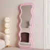 Vanity Wave Velvet Floor or Hanging Mirror