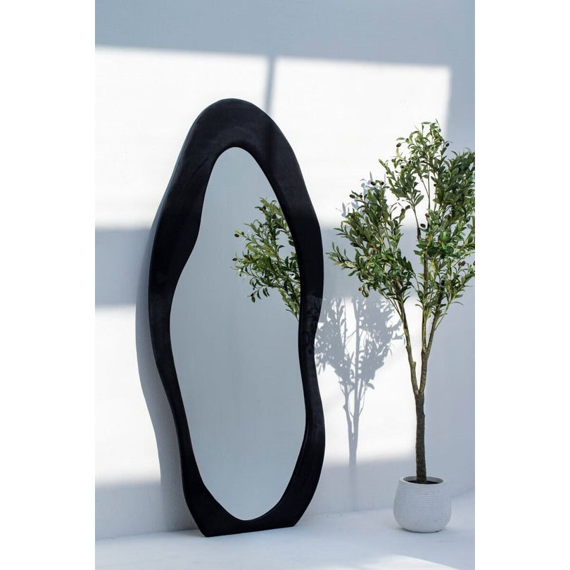 Ramebo Wavy Velvet Squiggly Flannelette Floor Mirror – (3 Sizes)