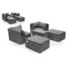 Hayward 4 Seater Garden Lounge Patio Rattan Sofa – Grey