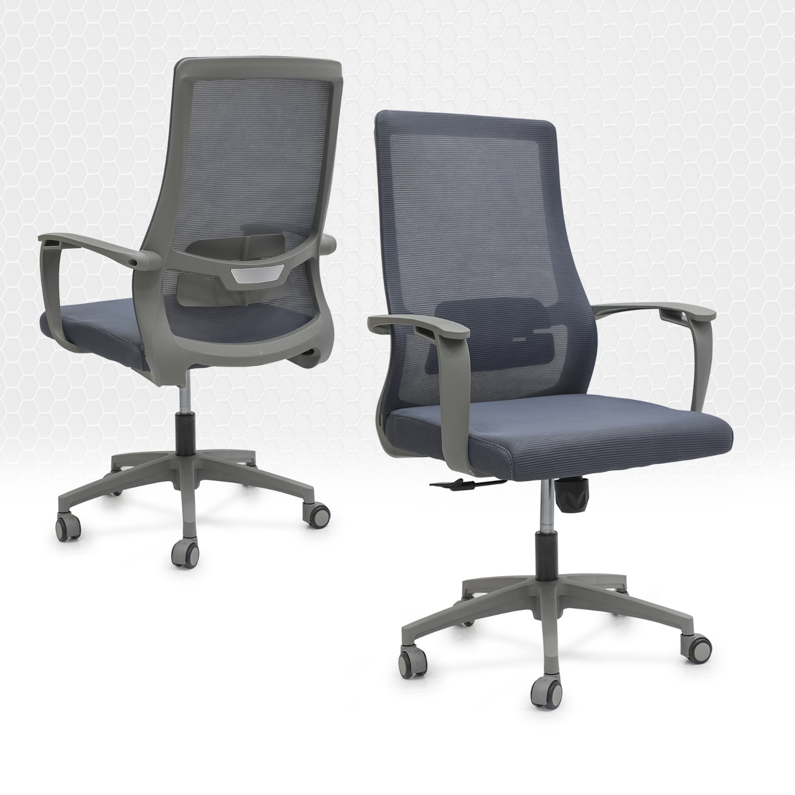 Ashford Mesh Office Chair Lumbar Support – Grey