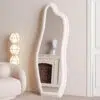 Abrey Wave Velvet Floor or Hanging Mirror