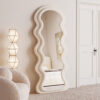 Surface Wave Velvet Floor or Hanging Mirror