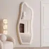 Abrey Wave Velvet Floor or Hanging Mirror