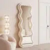 Vanity Wave Velvet Floor or Hanging Mirror