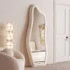 Abrey Wave Velvet Floor or Hanging Mirror