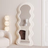 Surface Wave Velvet Floor or Hanging Mirror