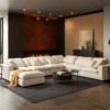 Danietta Luxury 6 Seater Sofa U-Shape Couch Sofa – White