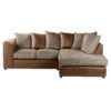 Winston 3 Seater L-Shape Velvet Sofa – Brown