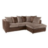 Winston 3 Seater L-Shape Velvet Sofa – Brown