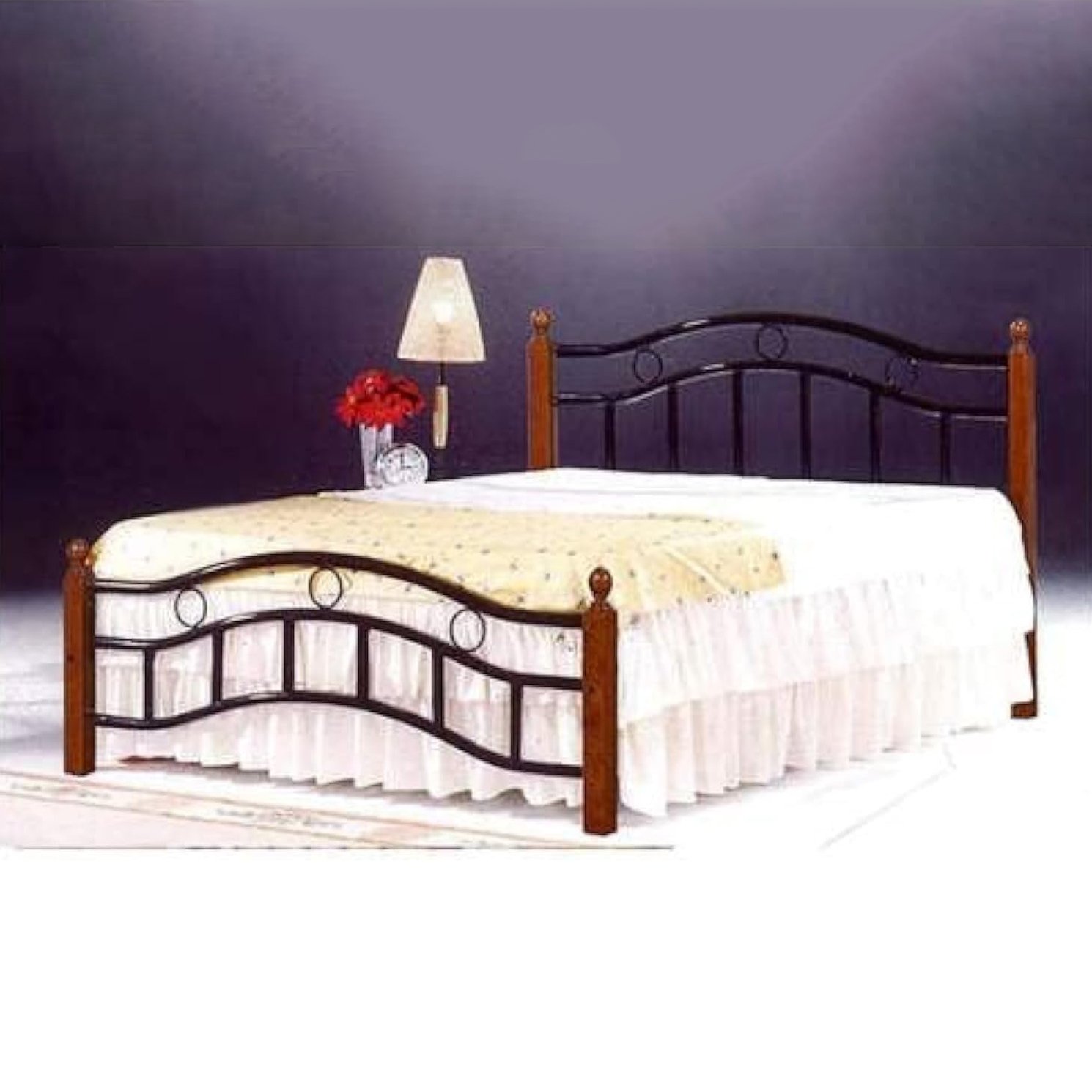 Dorm 150x190cm Metal Frame Bed With Medical Mattress