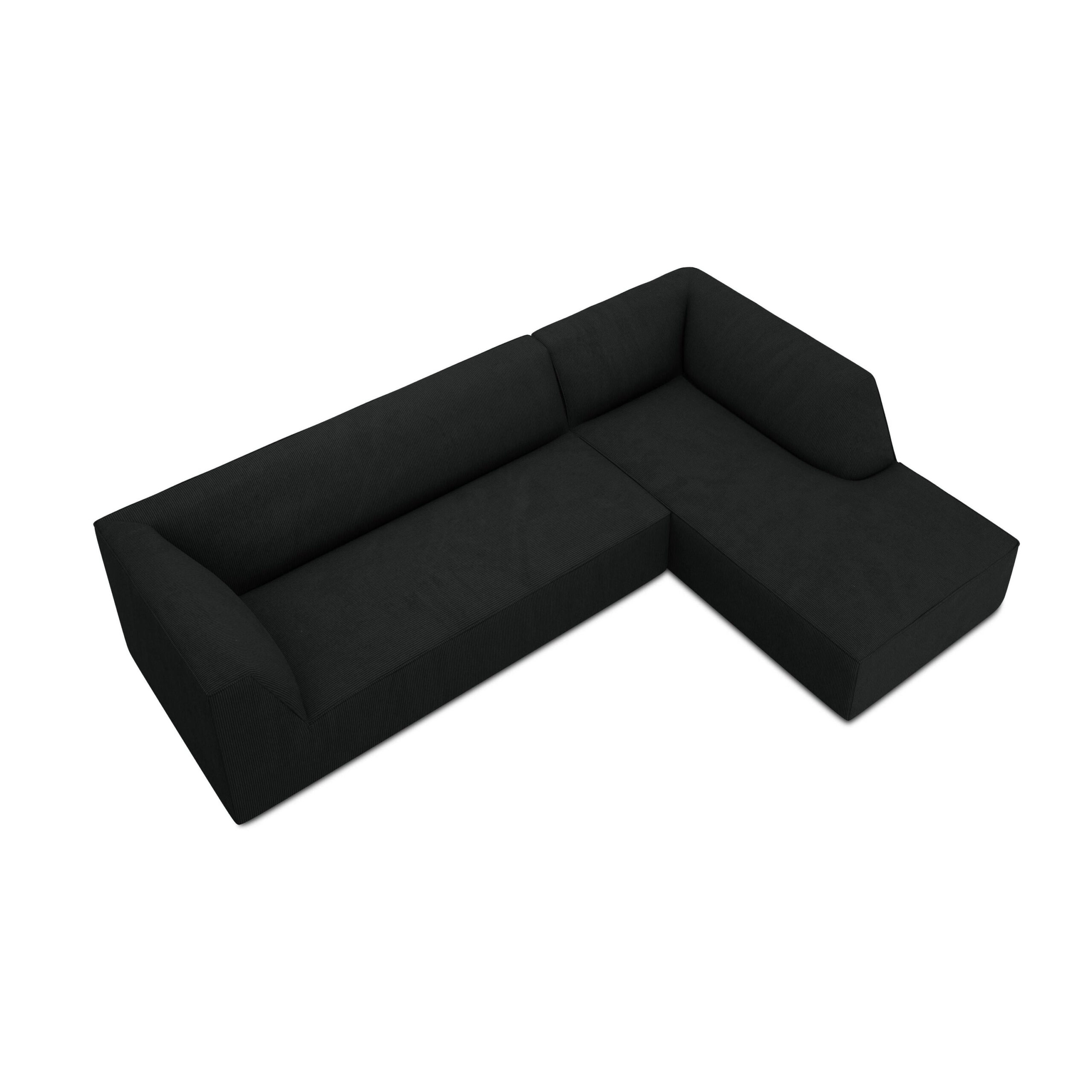 Demi 3-Seater Corduroy Fabric L-Shape Corner Sofa